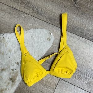 Xhilaration ribbed mustard yellow bikini top